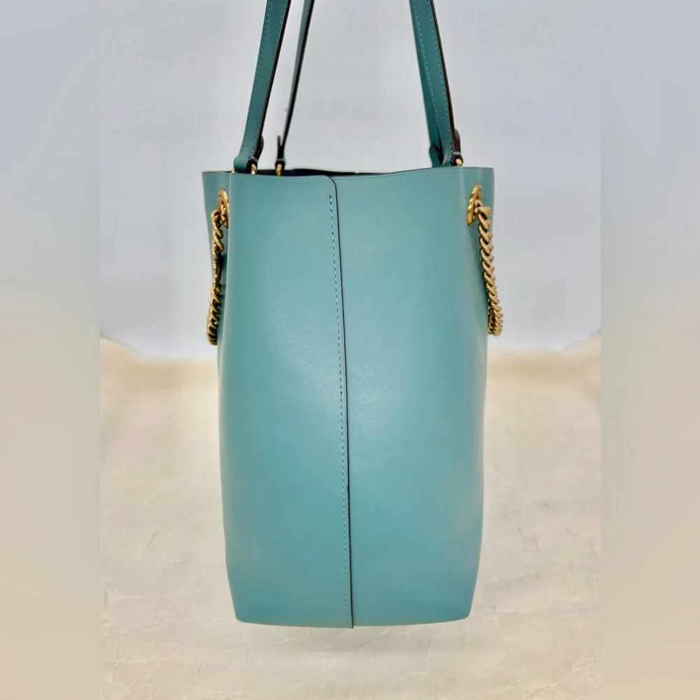 COACH Signature Curb Chain Central Tote In Marine 78218 - Picture 5 of 9